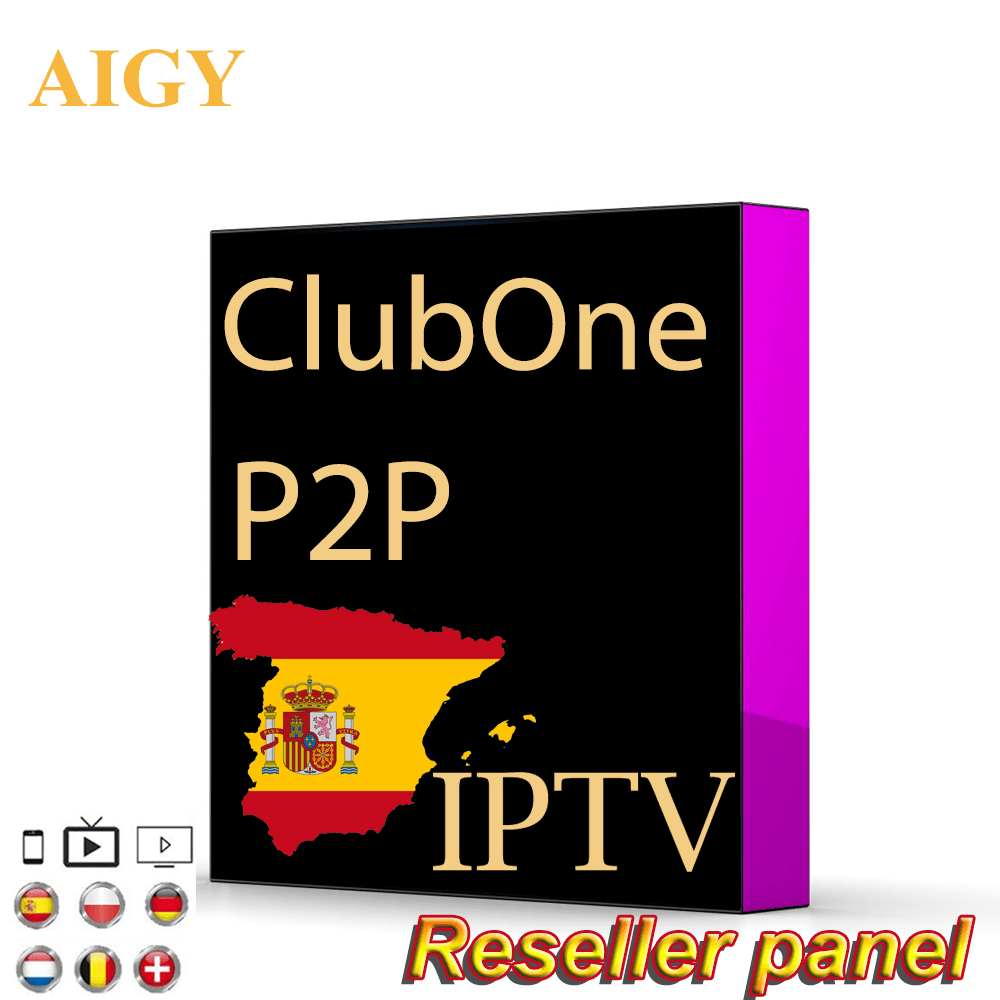 ClubOne P2P IPTV panel credits reseller m3u xtream Spain Portugal Germany Poland France Italy Arabic Brazil All Over World